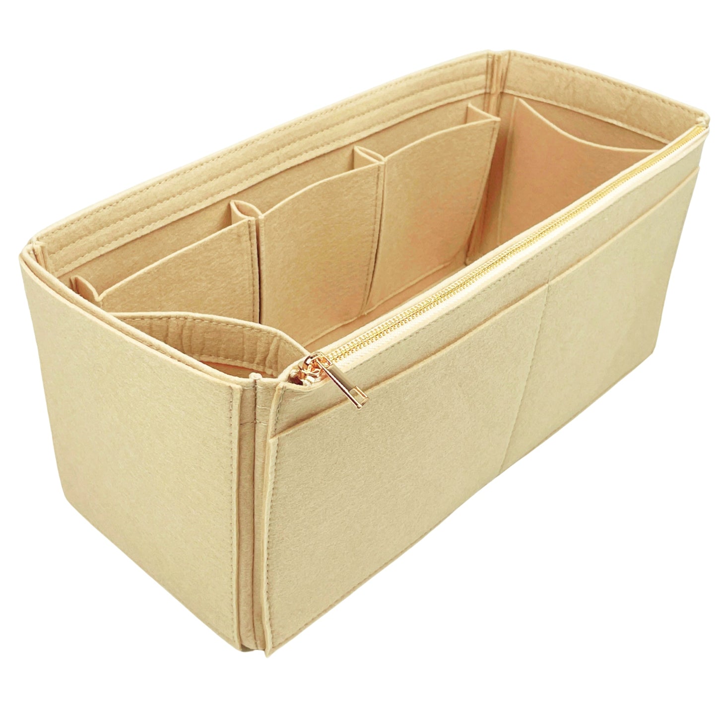 Organizer for [Mini Caro Bucket Bag, Dior] Bag Insert (Felt, Wide Open Pockets)