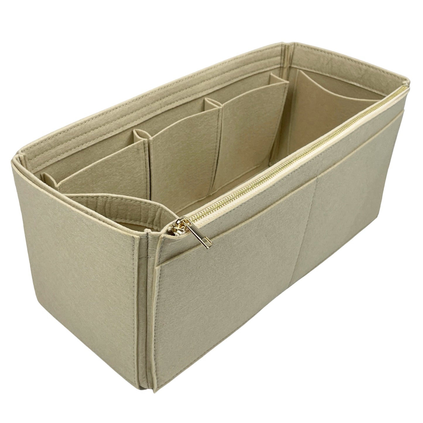 Organizer for [Small Caro Bucket Bag, Dior] Bag Insert (Felt, Wide Open Pockets)