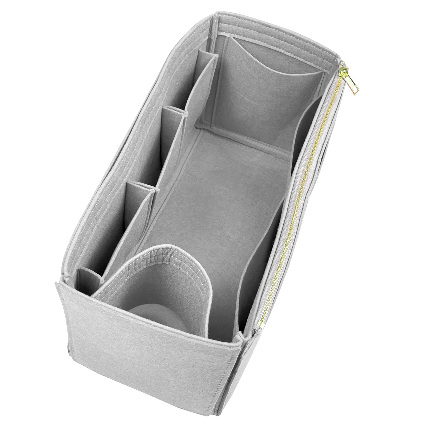 Organizer for [Small Caro Bucket Bag, Dior] Bag Insert (Felt, Wide Open Pockets)