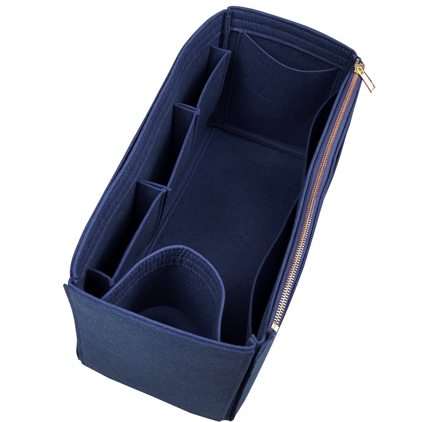 Organizer for [Medium Crochet tote bag, Prada] Bag Insert (Felt, Wide Open Pockets)