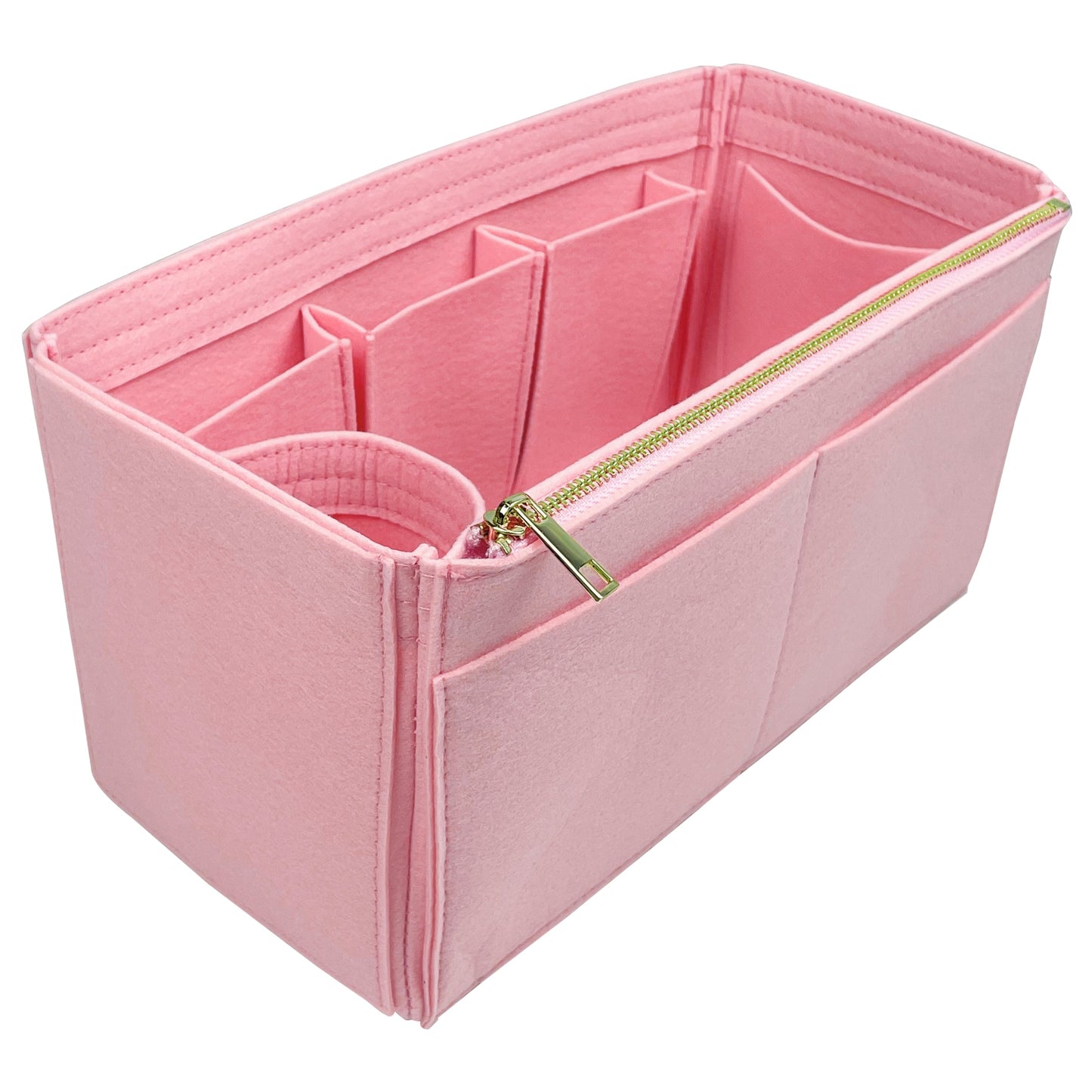 Organizer for [Mini Caro Bucket Bag, Dior] Bag Insert (Felt, Wide Open Pockets)