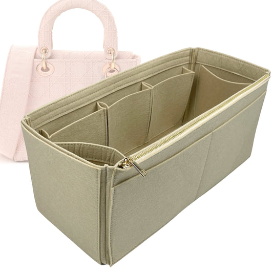 Organizer for [Medium Lady D-Lite Bag, Dior] Bag Insert (Felt, Wide Open Pockets)