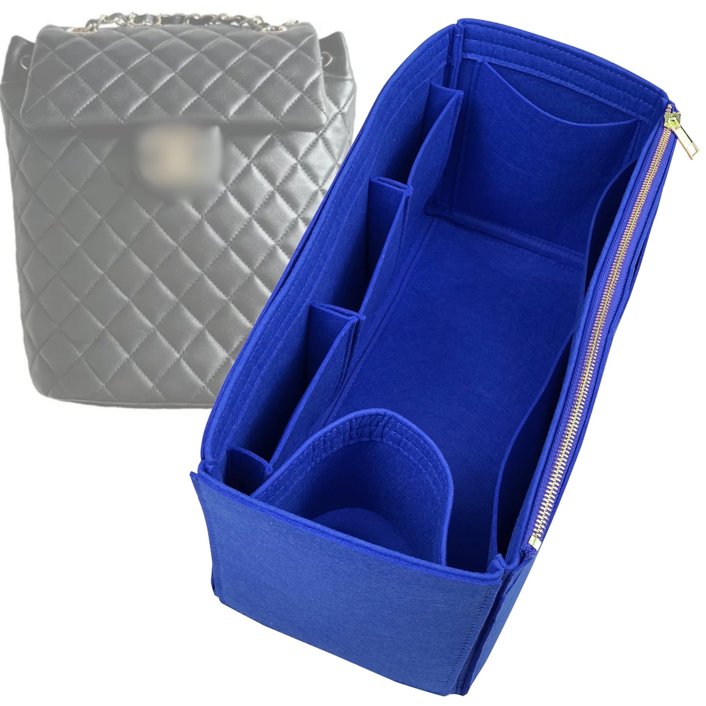 Organizer for [Urban Spirit Backpack Large 25cm, Chanel] Bag Insert (Felt, Wide Open Pockets)