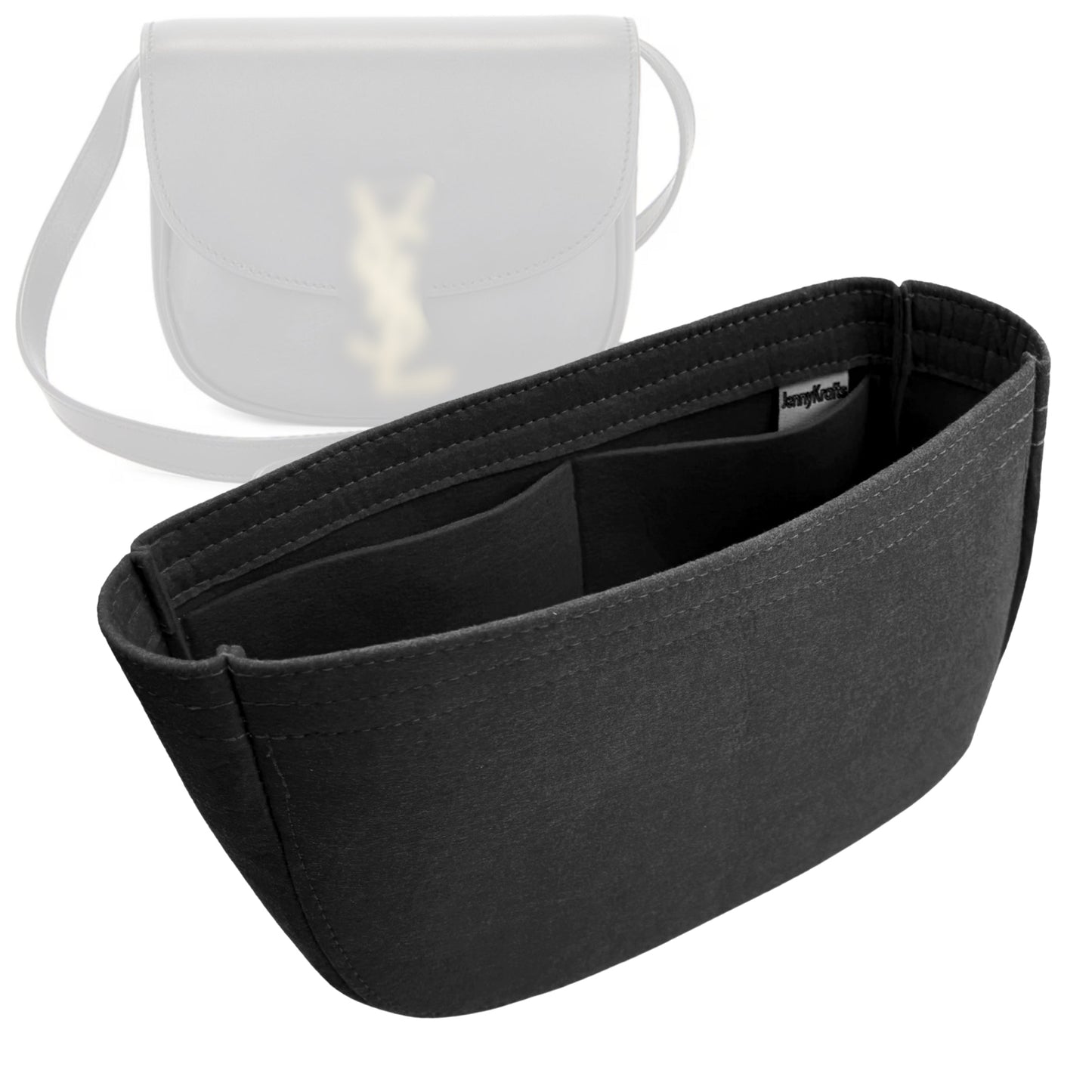 Organizer for [Kaia Small Satchel, Saint Laurent (YSL)] Bag Insert (Felt, Perfect Fit)