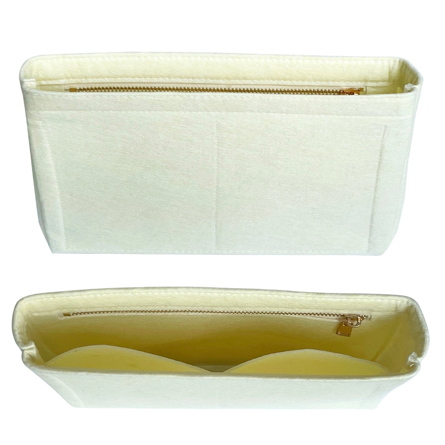 Organizer for [LE 37 Mini, Saint Laurent (YSL)] Bag Insert (Felt, Slim with Zip Pocket)