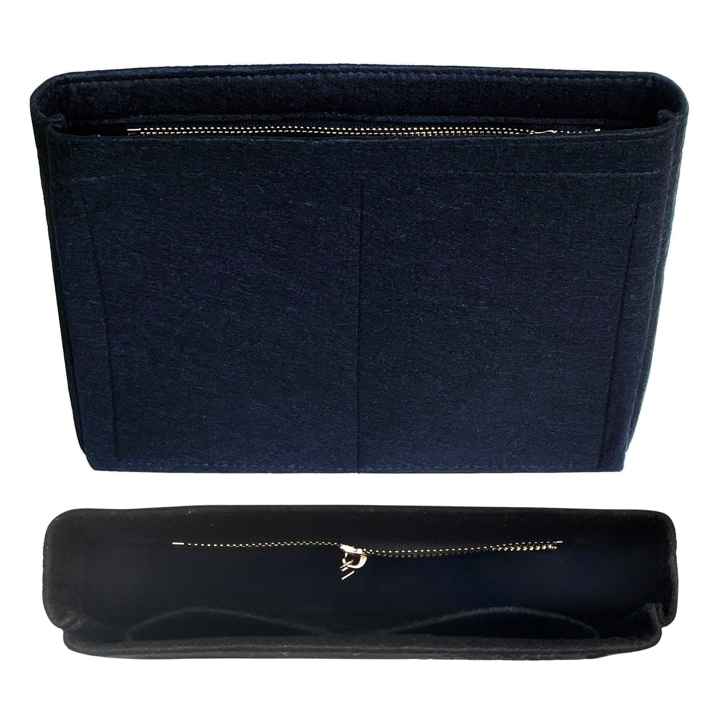 Organizer for [Chanel 19 Large Handbag, Chanel] Bag Insert (Felt, Slim with Zip Pocket)