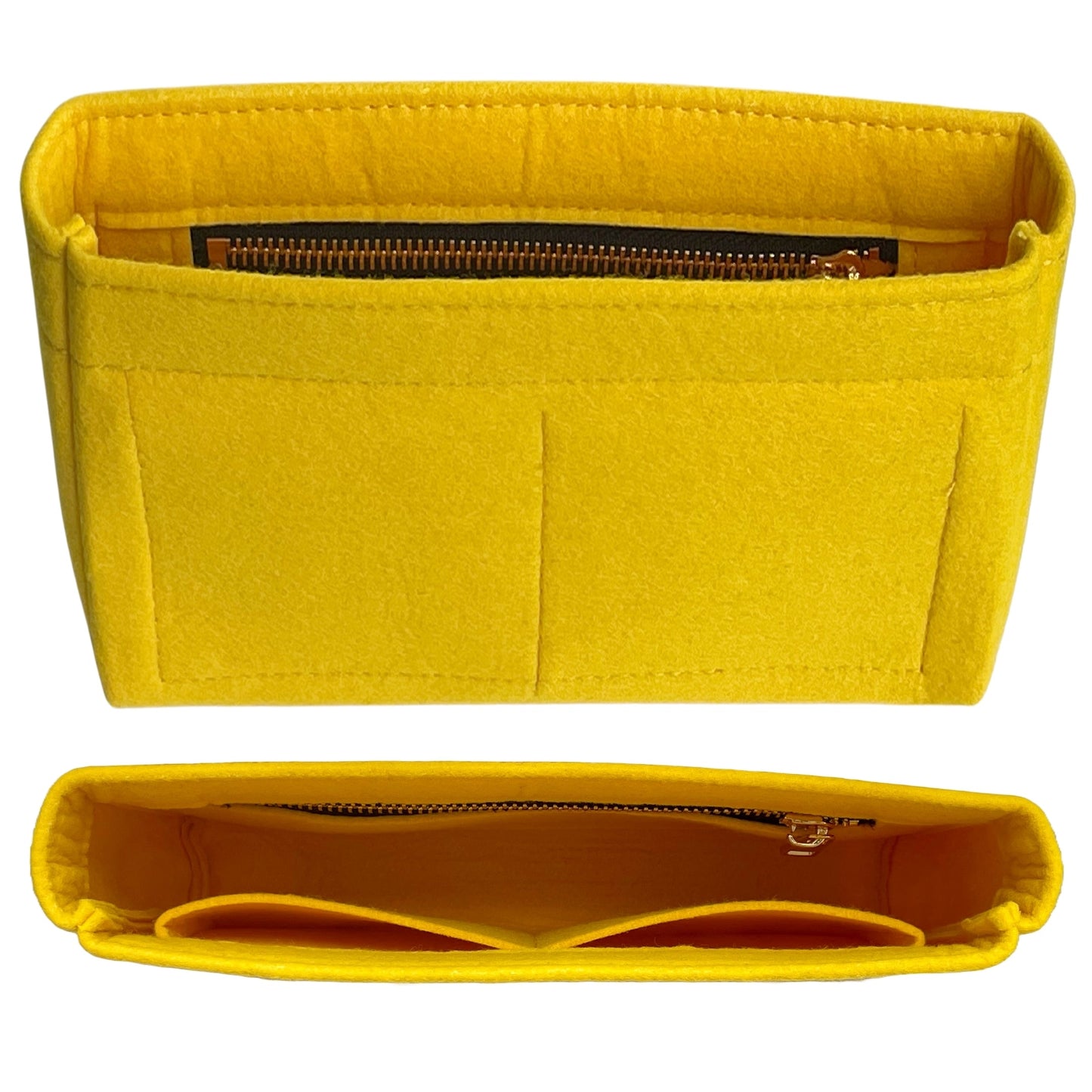 Organizer for [Classic 11.12 Handbag, Chanel] Bag Insert (Felt, Slim with Zip Pocket)