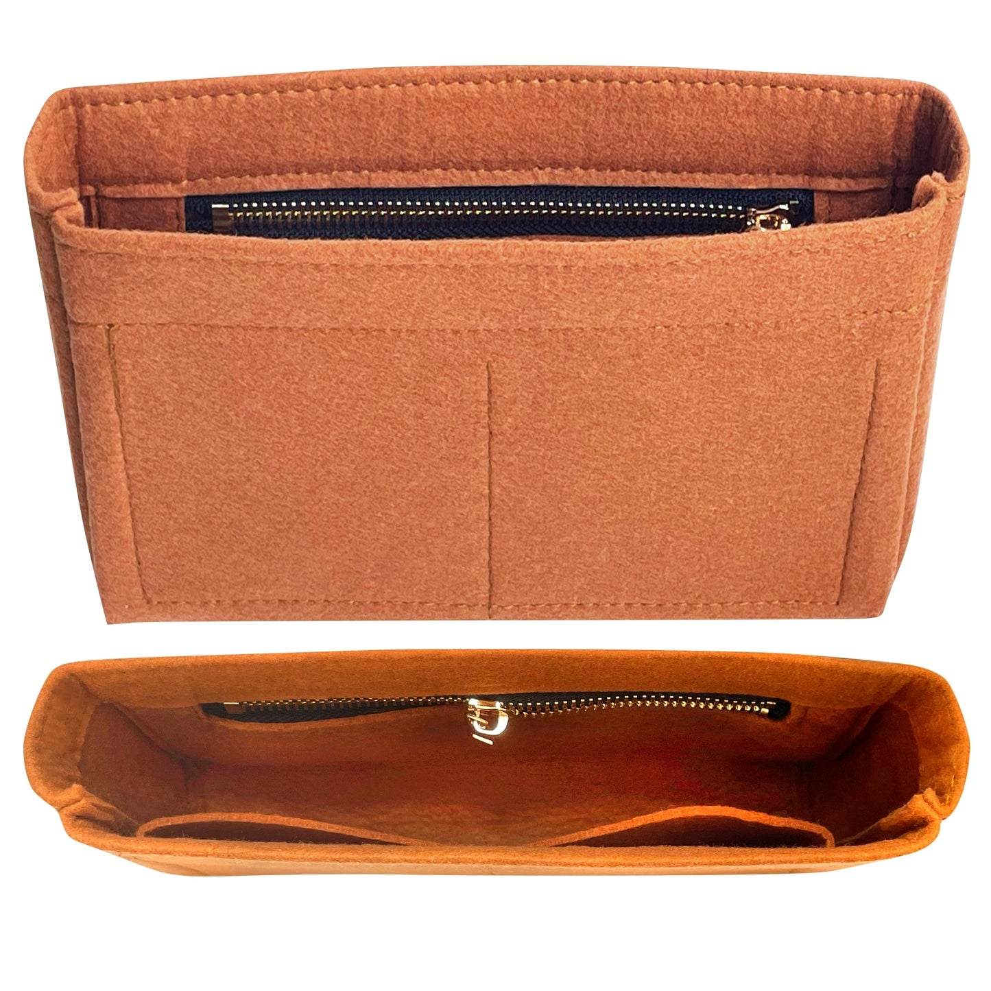 Organizer for [Classic 11.12 Handbag, Chanel] Bag Insert (Felt, Slim with Zip Pocket)