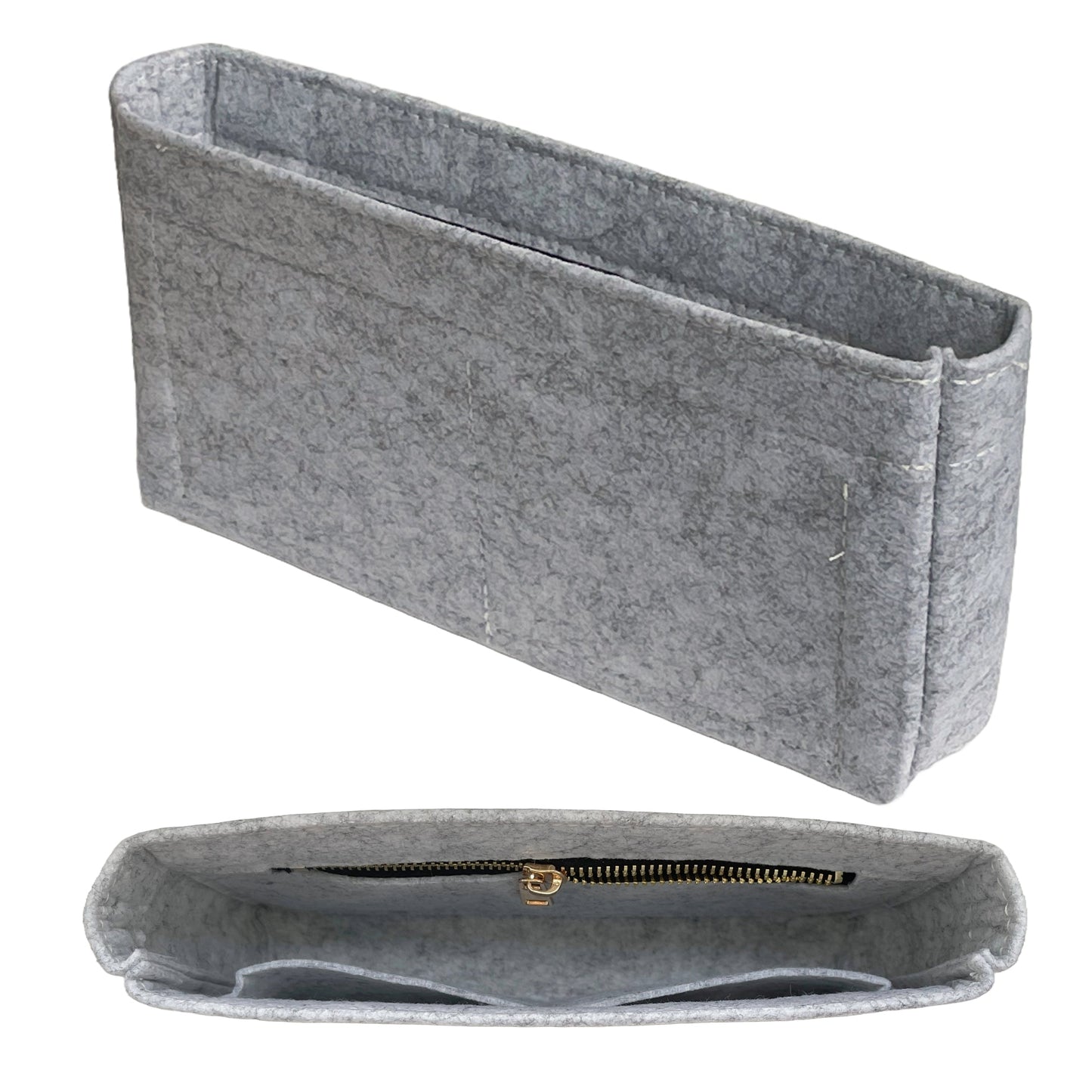 Organizer for [Chanel 19 Large Handbag, Chanel] Bag Insert (Felt, Slim with Zip Pocket)