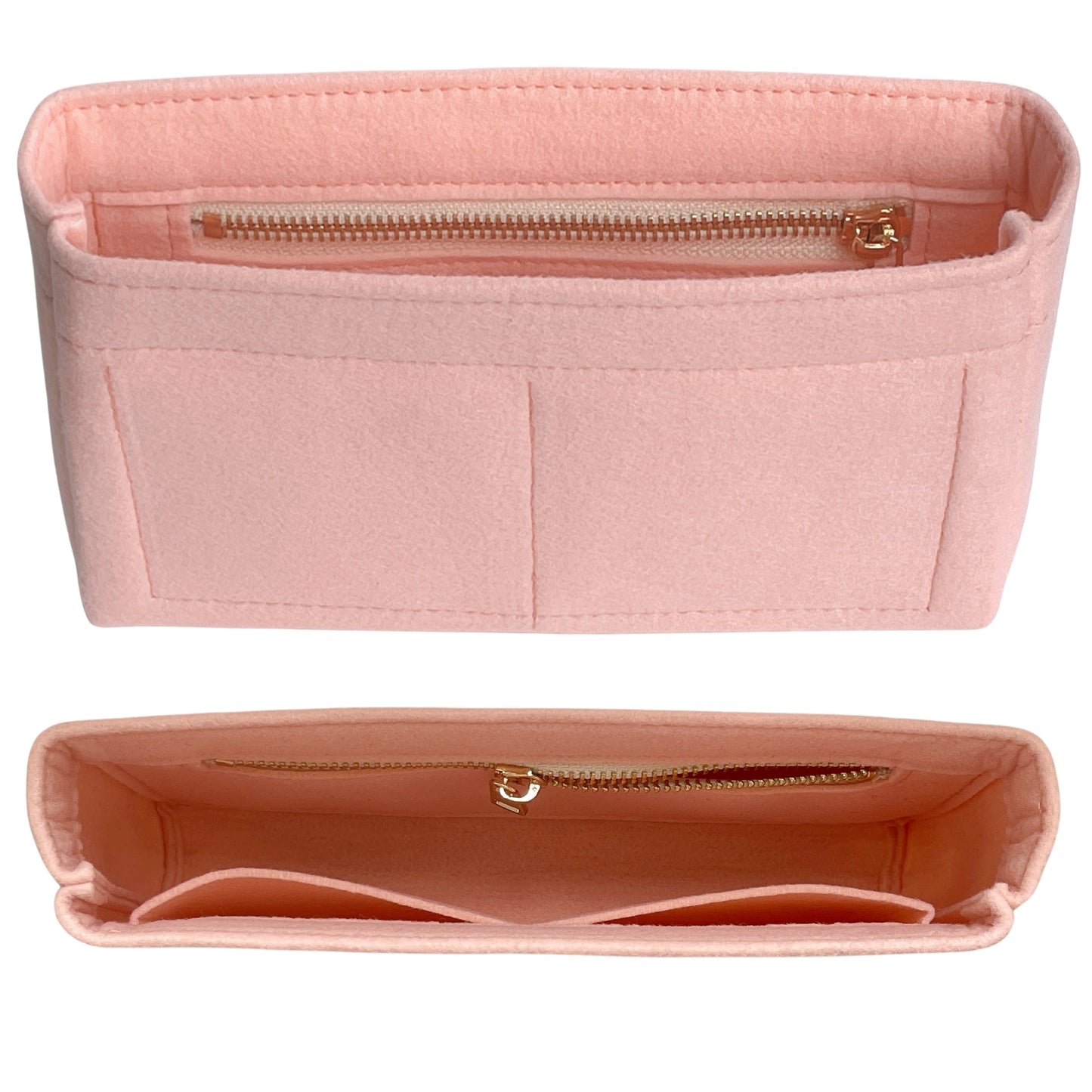 Organizer for [LE 37 Mini, Saint Laurent (YSL)] Bag Insert (Felt, Slim with Zip Pocket)