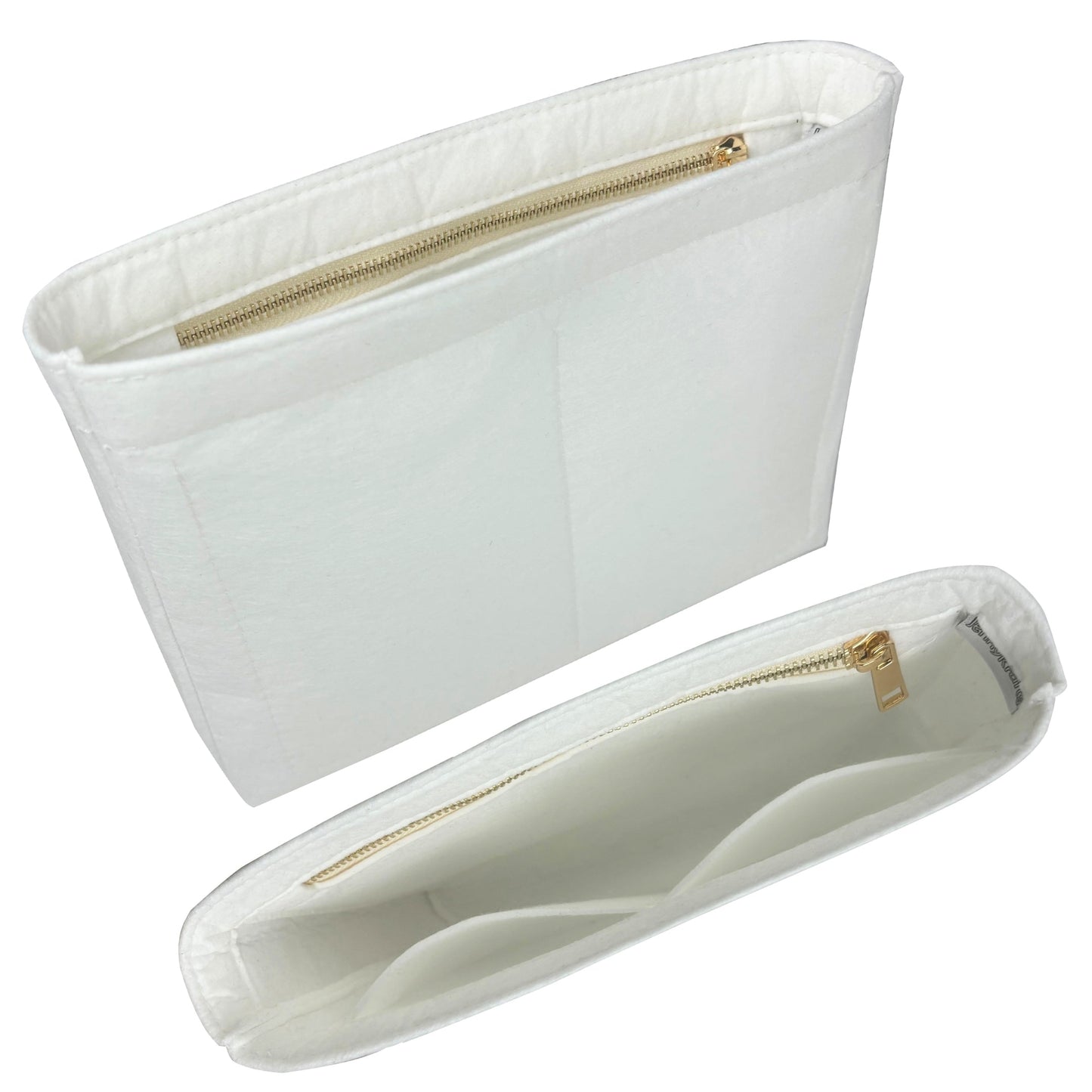 Organizer for [LE 37 Mini, Saint Laurent (YSL)] Bag Insert (Felt, Slim with Zip Pocket)