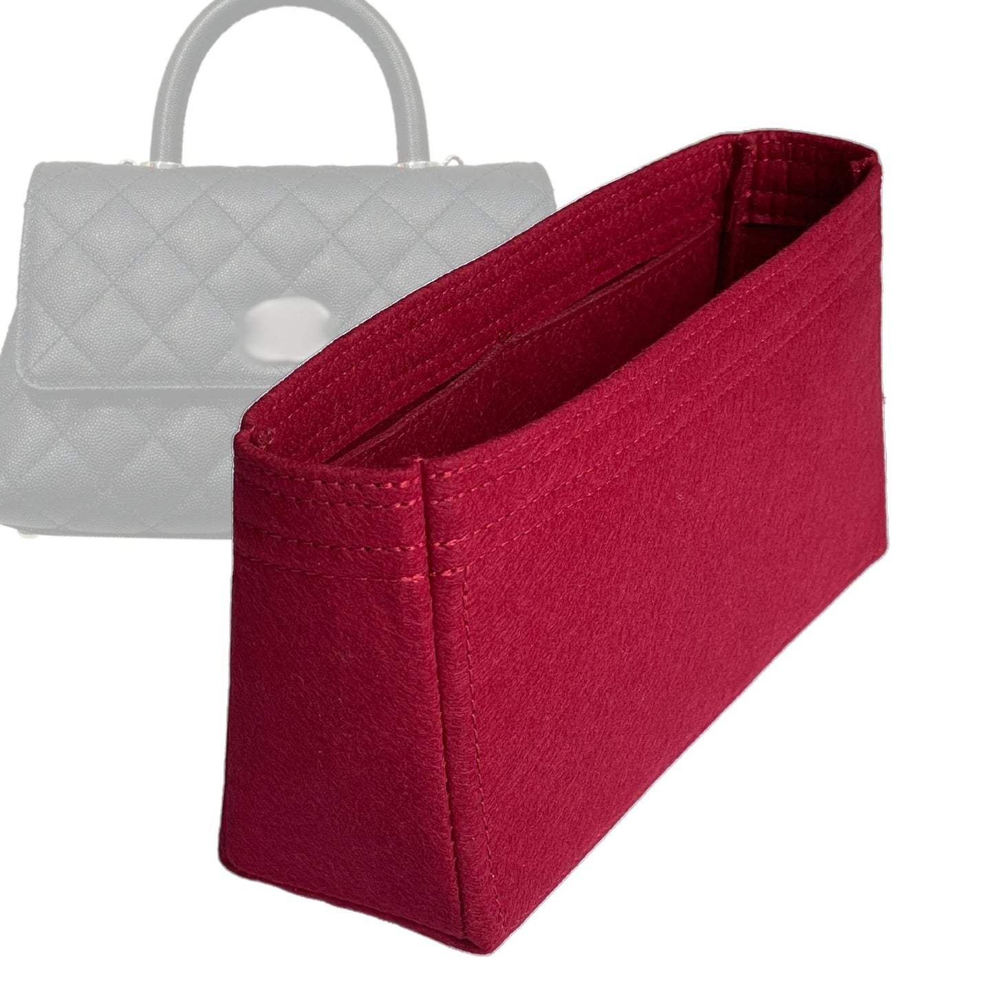 Organizer for [Coco Medium, Chanel] Bag Insert (Felt, Trapezoid Shape)