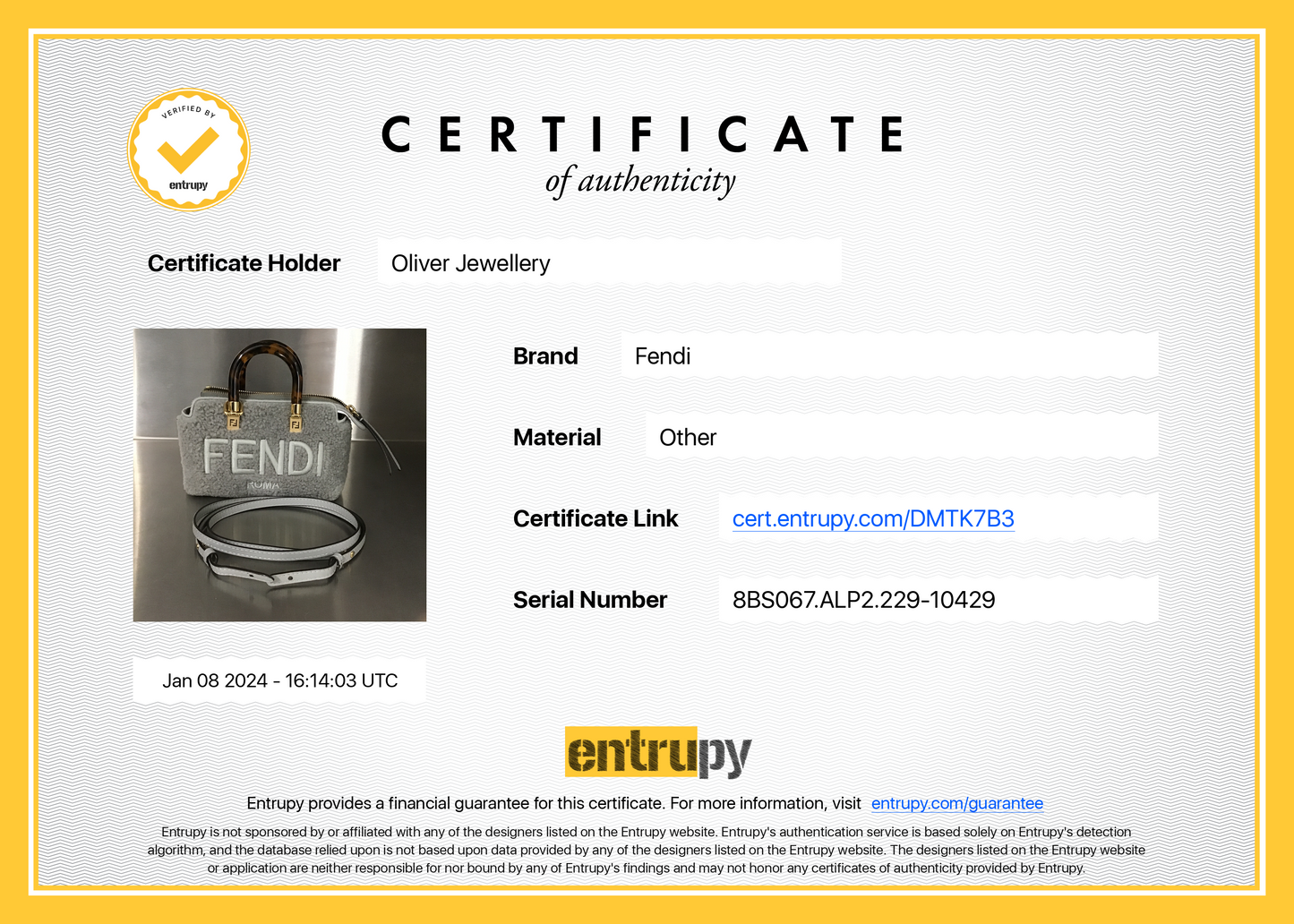 Fendi 2022 Grey Sheepskin Logo  Embroidered By the Way Mini Boston Bag