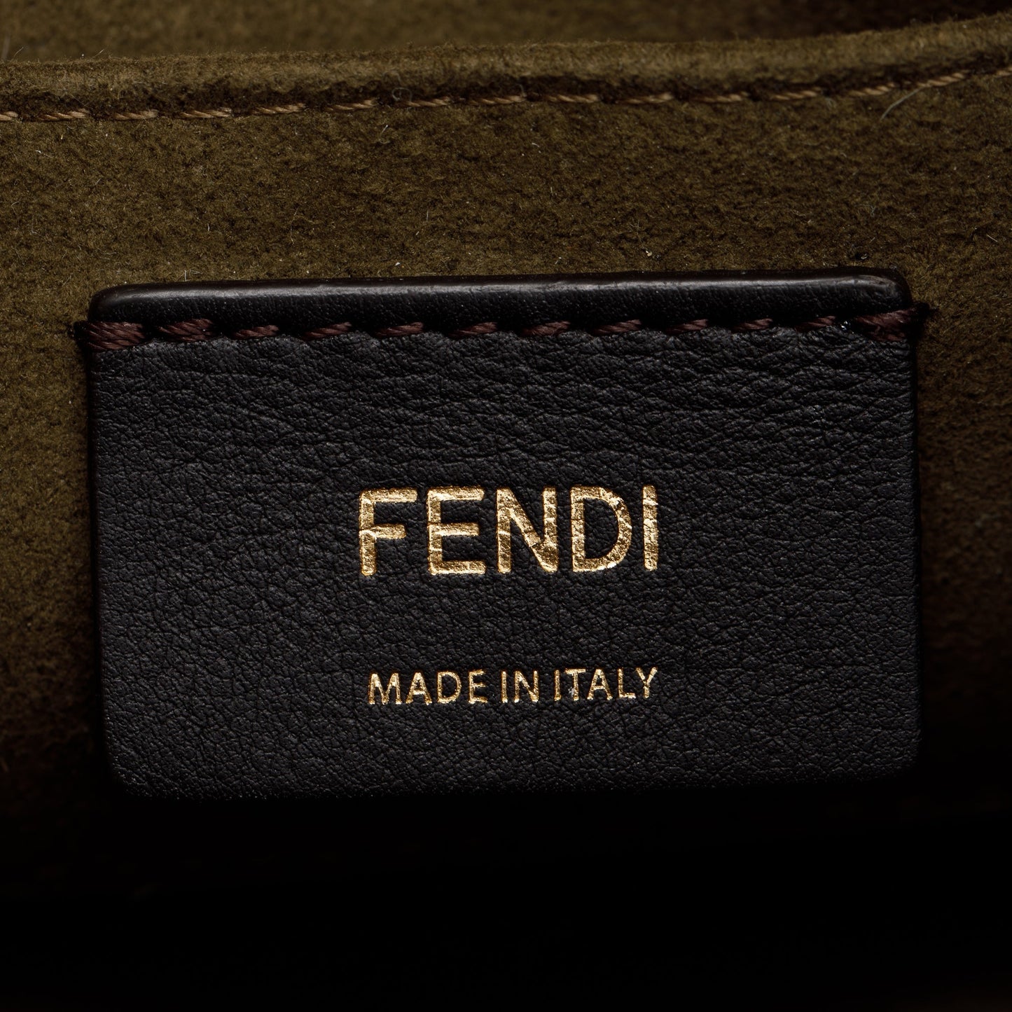 Fendi 2022 Grey Sheepskin Logo  Embroidered By the Way Mini Boston Bag