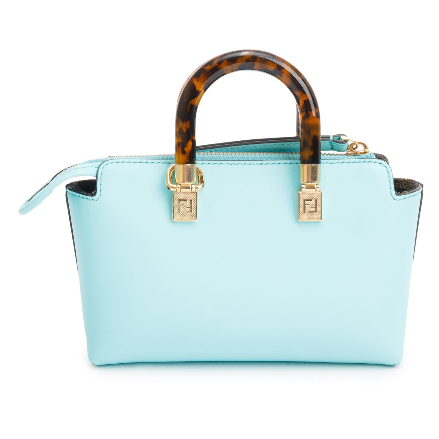 Fendi 2023 Blue Leather By the Way Mini Boston Bag