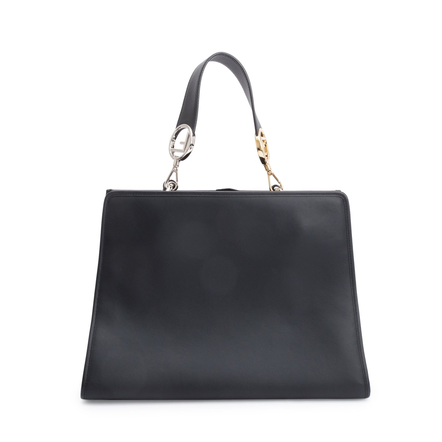 Fendi Black Calfskin Leather Medium F is Fendi Runaway Bag