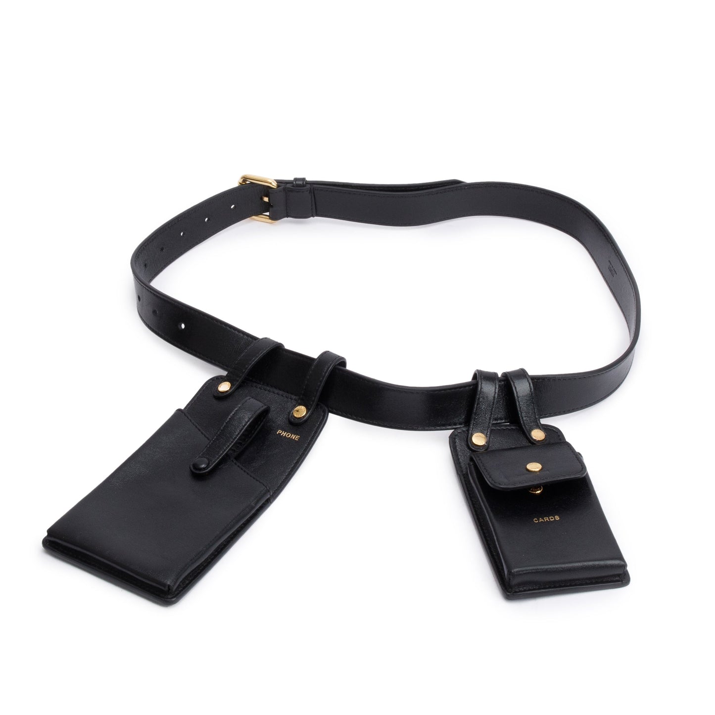 Fendi Black Calfskin Leather Utility Tool Belt Pouch