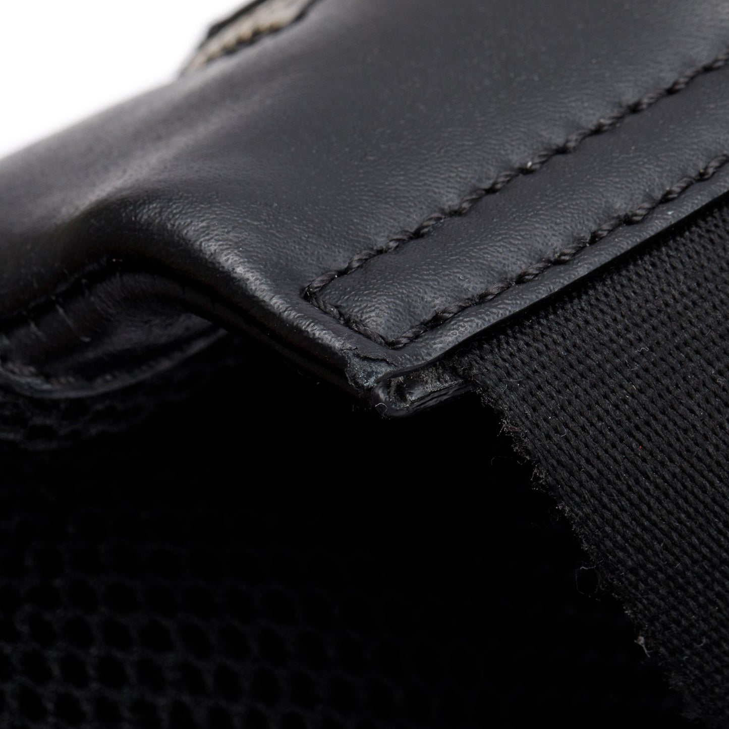 Fendi Black FF Zucca Canvas Calfskin Leather 1974 Diagonal Belt Bag