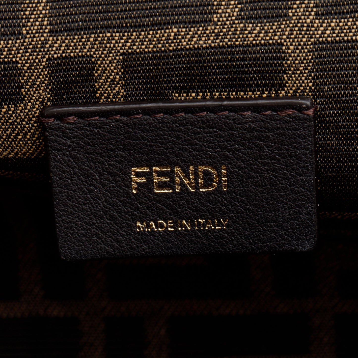 Fendi Black Nappa Leather Small Fendi First Bag