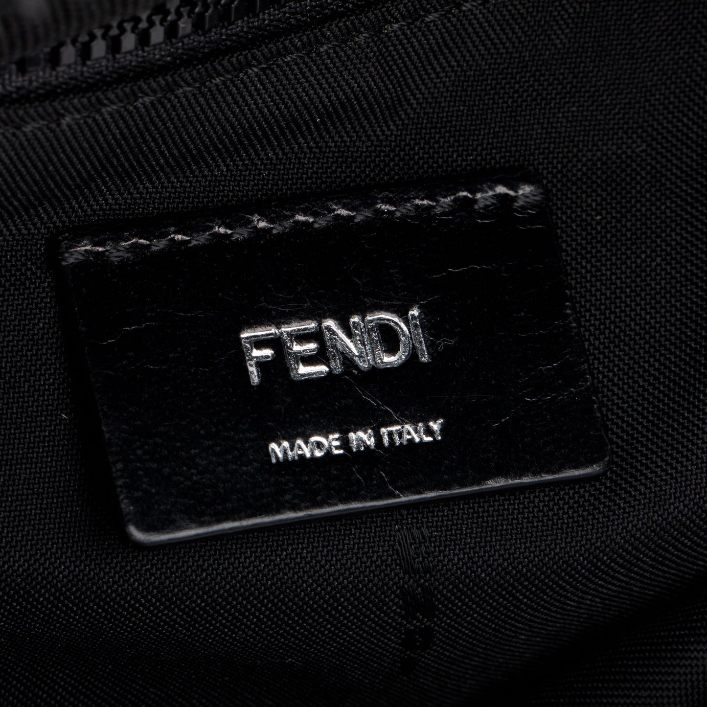 Fendi Black Nylon Bugs Motif Belt Bag