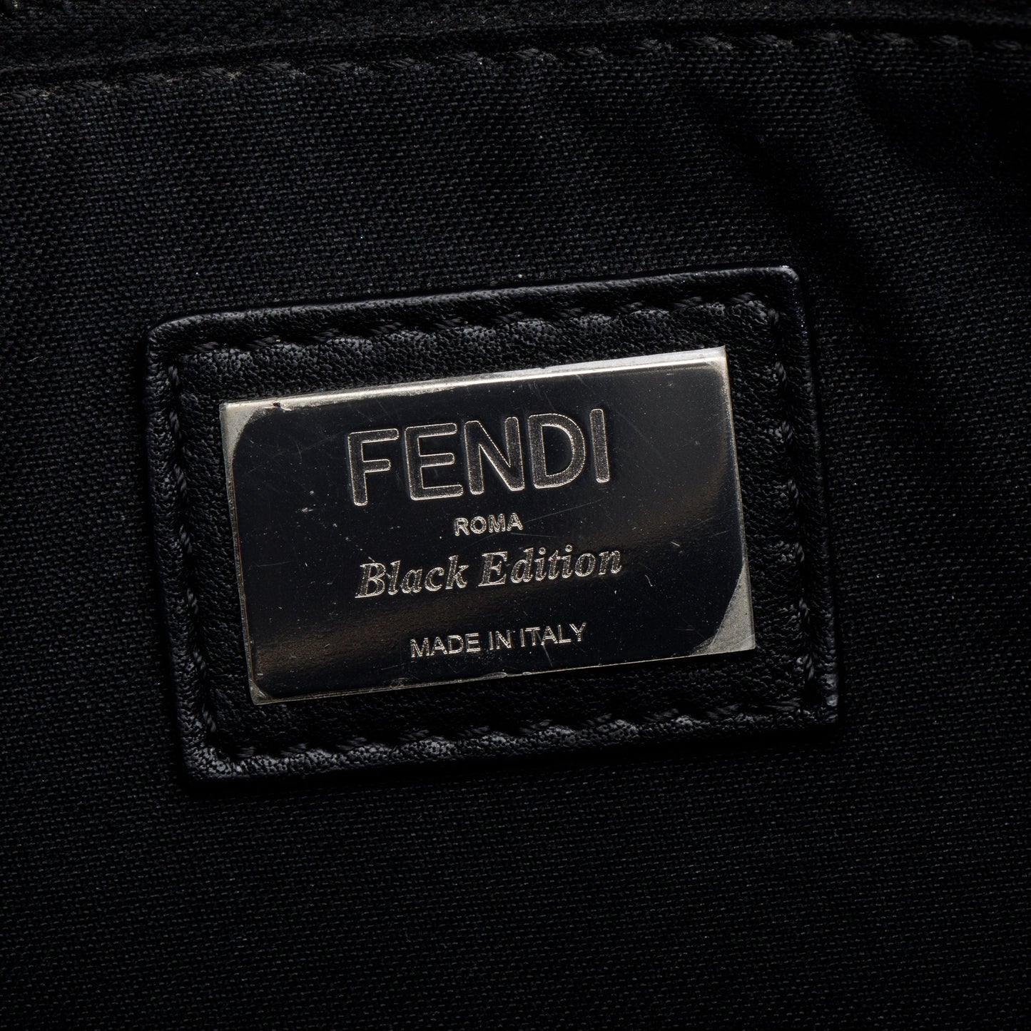 Fendi Black Vitello Dolce Flowerland Small By the Way Boston Bag