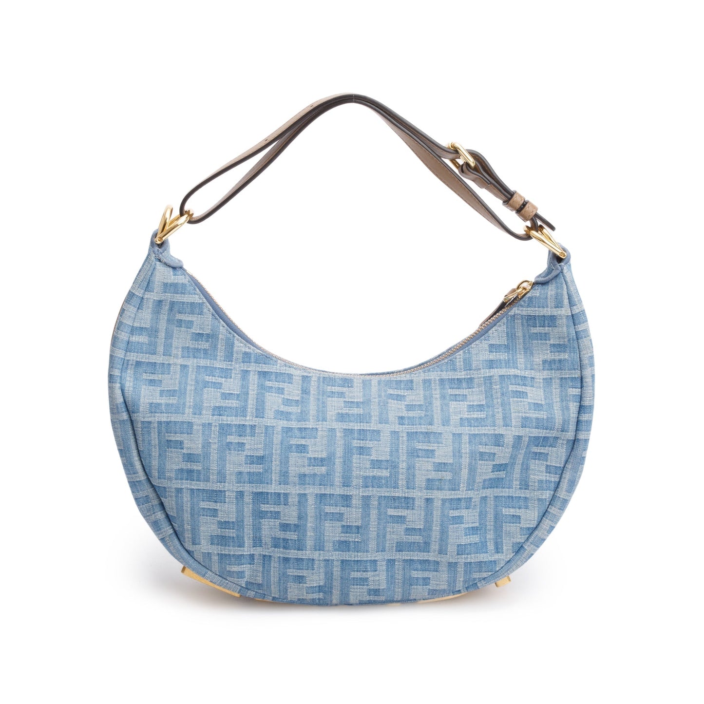 Fendi Blue FF Denim Small Fendigraphy Bag