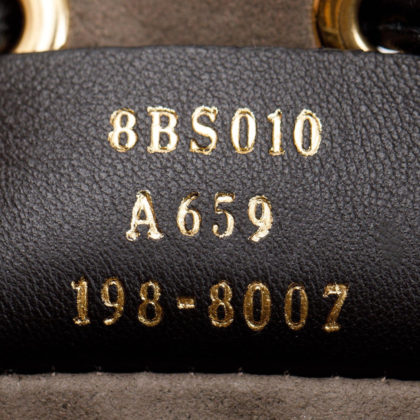 Fendi Brown FF 1974 Embossed Calfskin Leather Mini Mon Tresor Bucket Bag