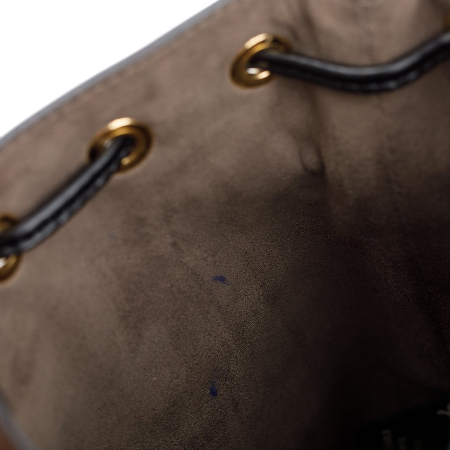 Fendi Brown FF 1974 Embossed Calfskin Leather Mini Mon Tresor Bucket Bag