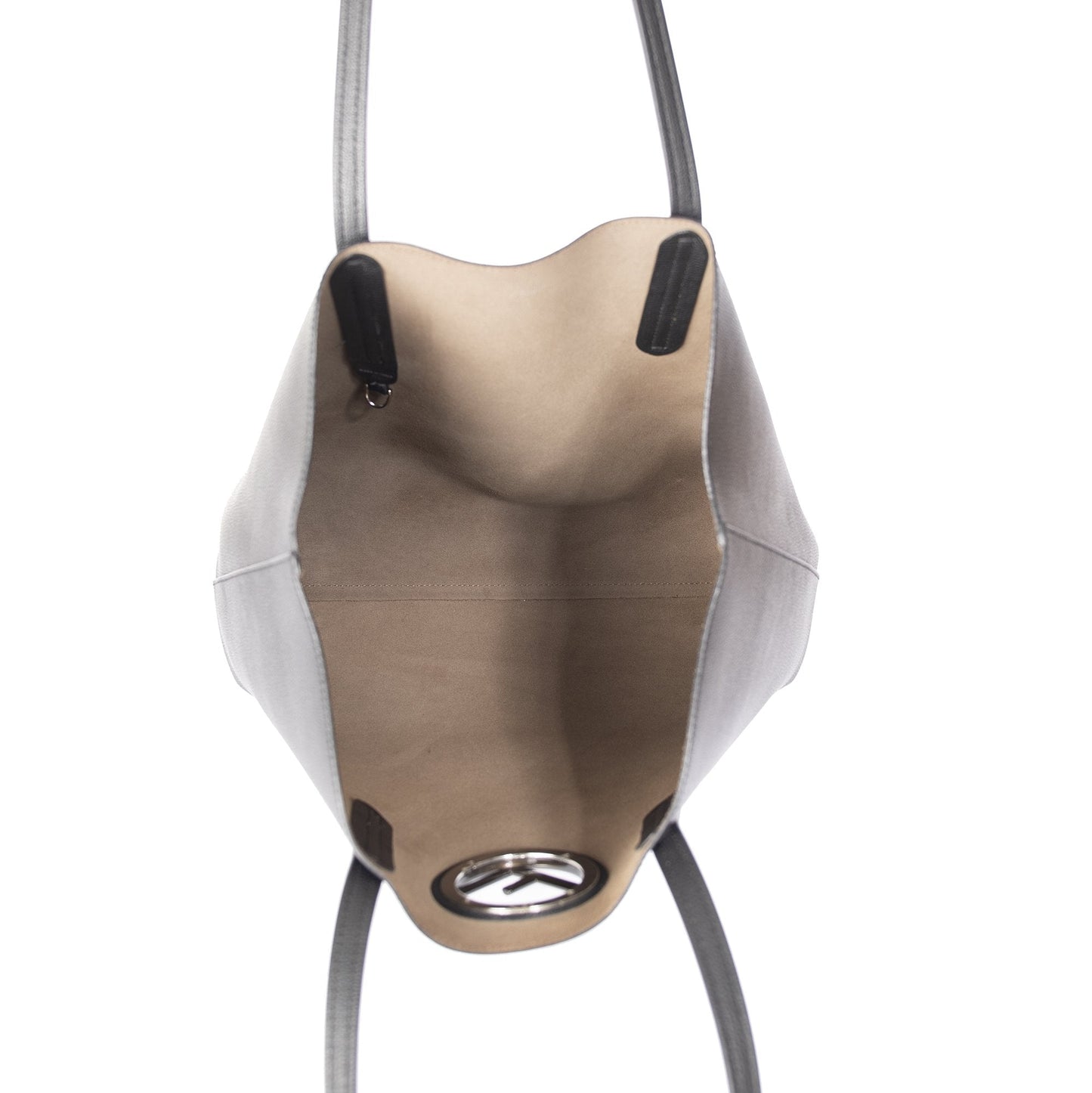 Fendi Leather Logo Shopping Tote