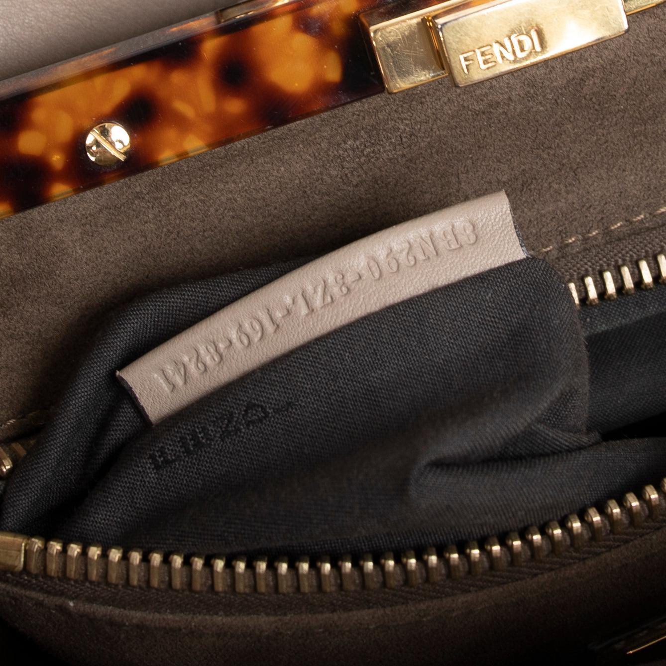 Fendi Medium Peekaboo Bag with Tortoise Detail