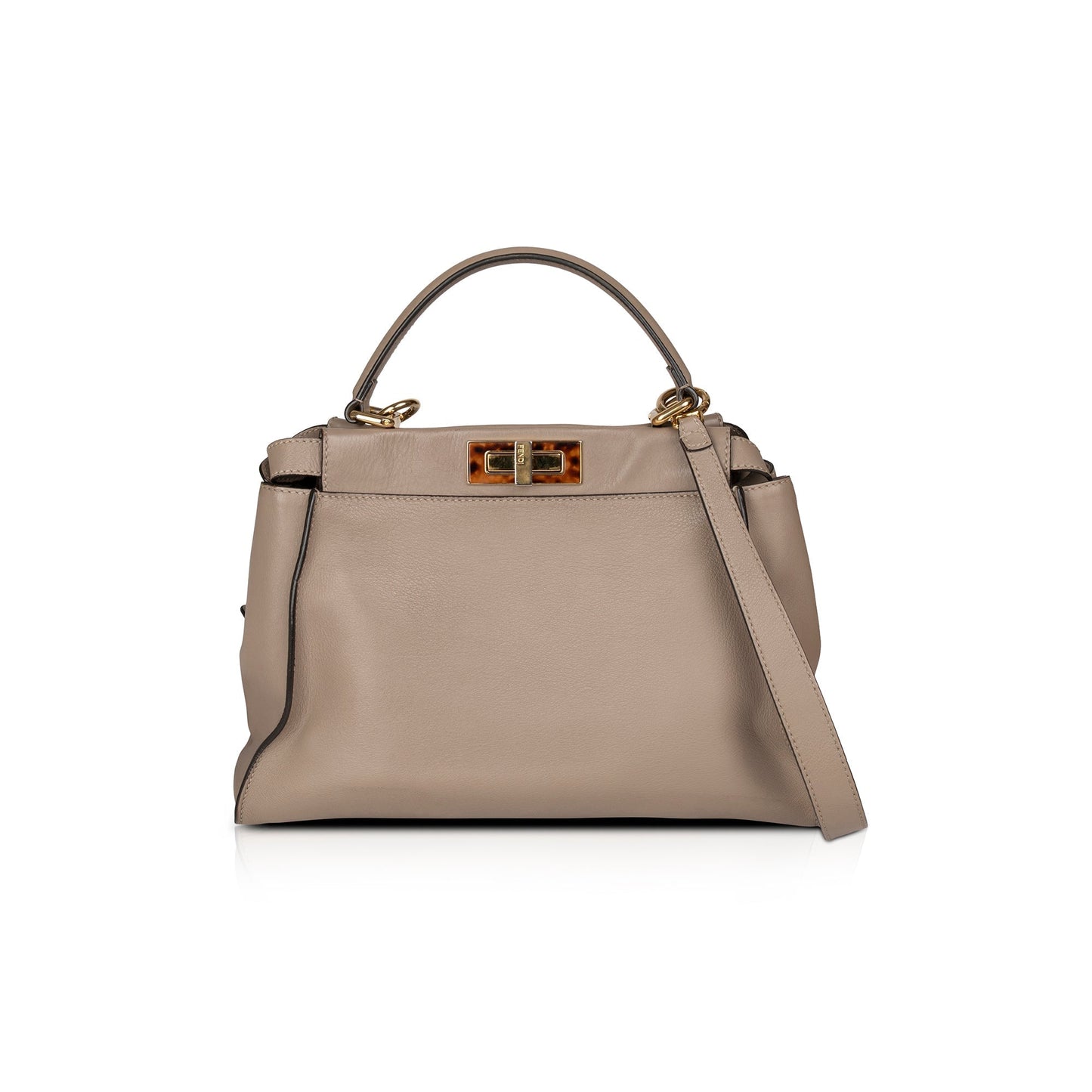 Fendi Medium Peekaboo Bag with Tortoise Detail