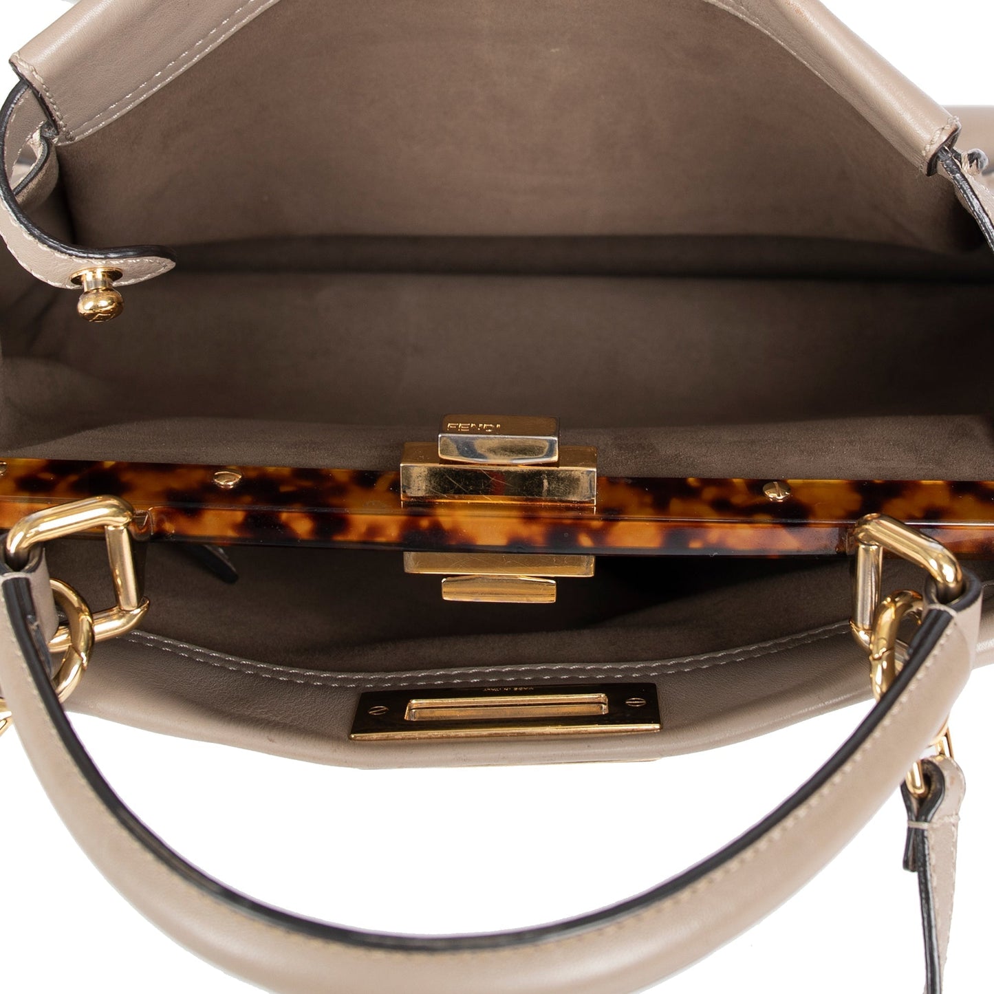 Fendi Medium Peekaboo Bag with Tortoise Detail