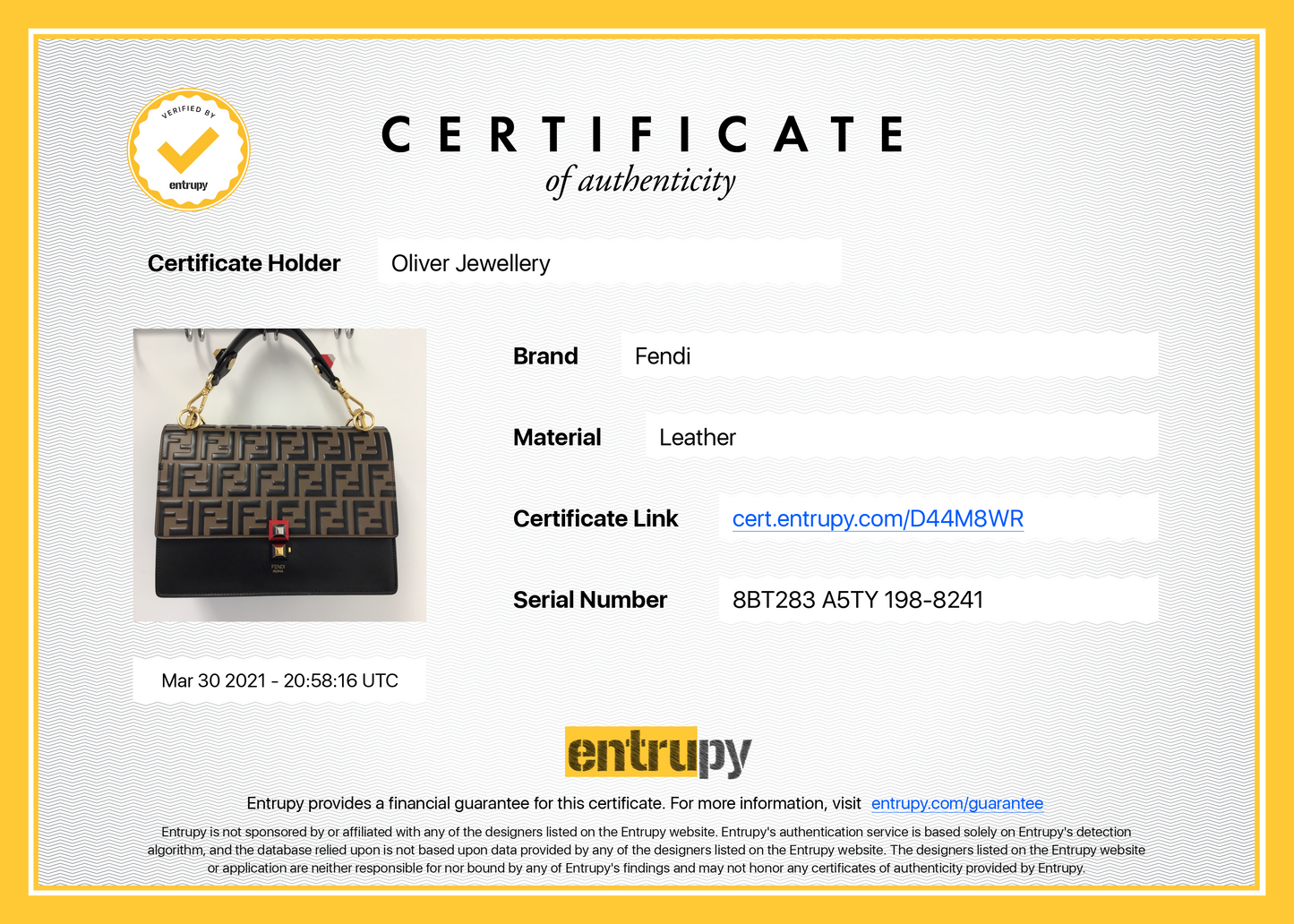 Fendi Medium Zucca Leather Kan I Liberty Shoulder Bag