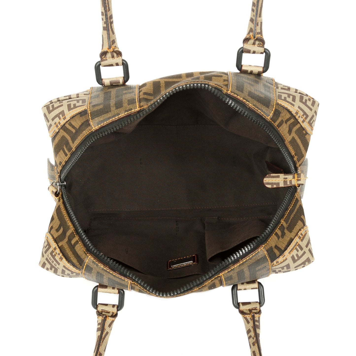 Fendi Mixed Media Boston Bag
