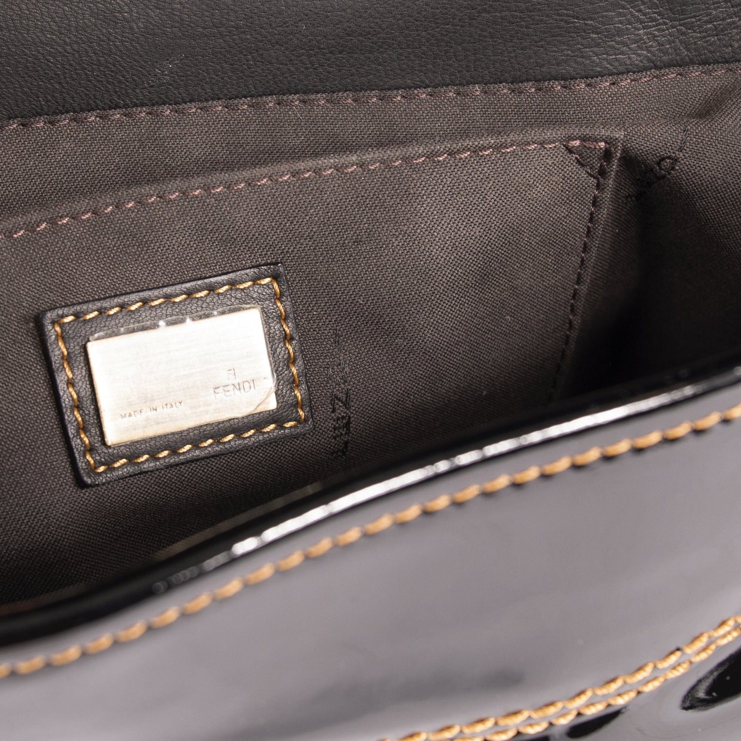 Fendi Patent B. Bis Flap Bag