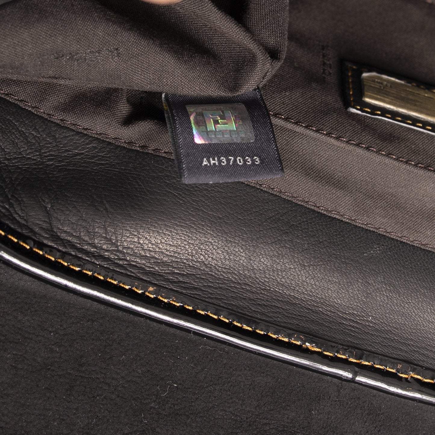 Fendi Patent B. Bis Flap Bag