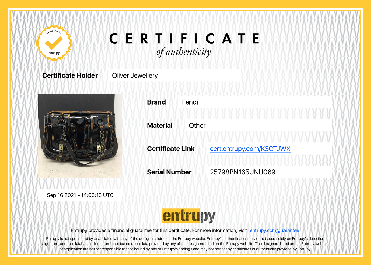 Fendi Patent B. Bis Flap Bag