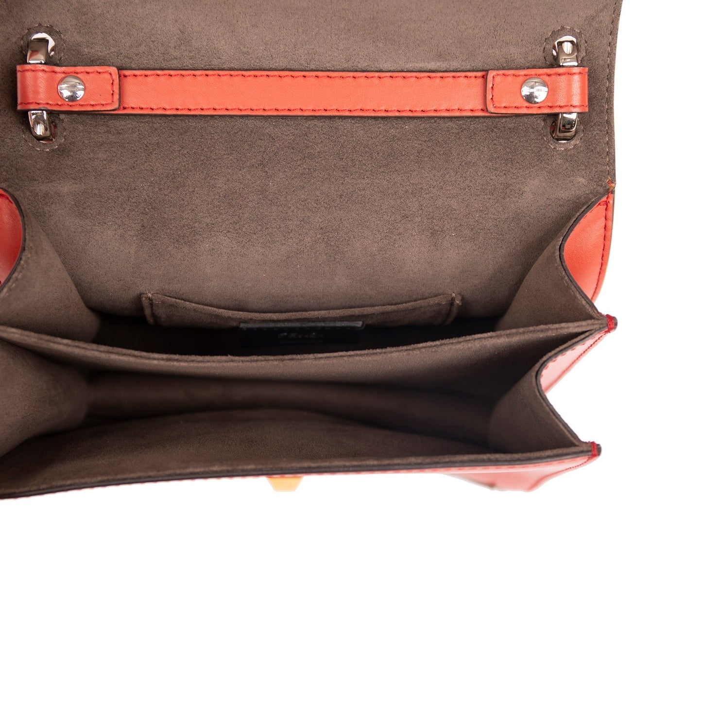 Fendi Small Kan I Faces Leather Bag