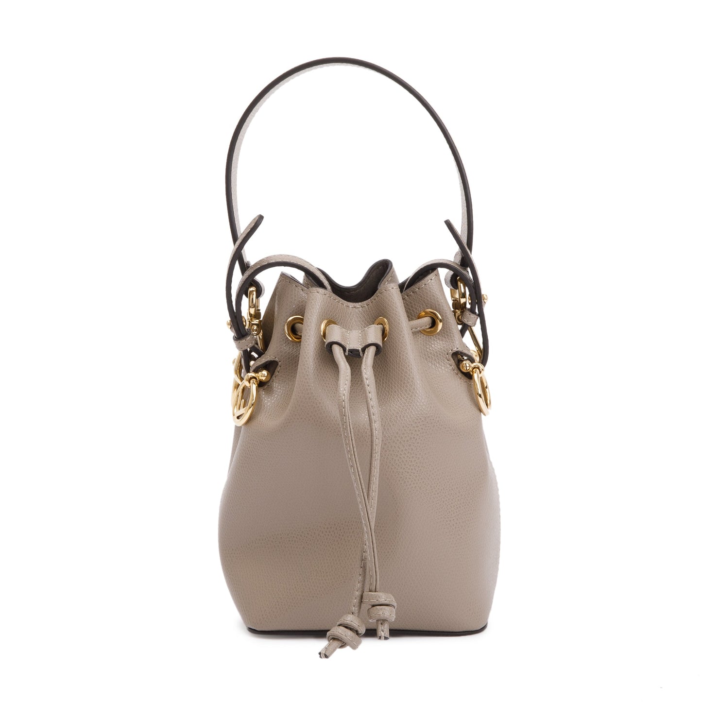 Fendi Taupe Calfskin Leather Mini Mon Tresor Bucket Bag
