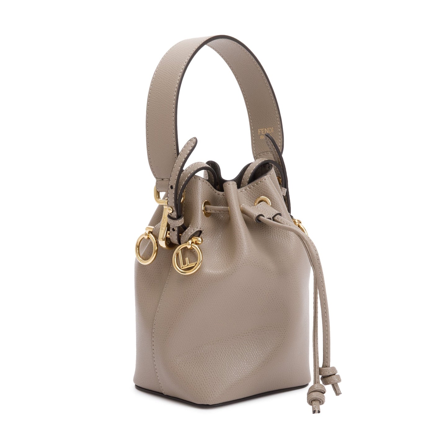 Fendi Taupe Calfskin Leather Mini Mon Tresor Bucket Bag