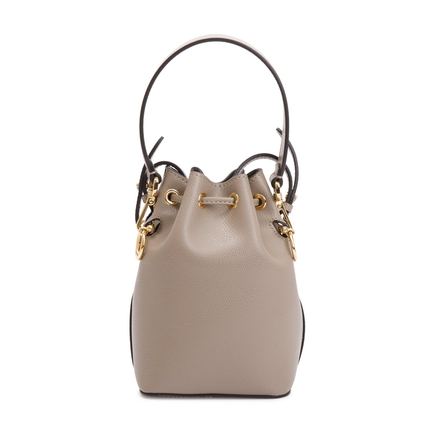 Fendi Taupe Calfskin Leather Mini Mon Tresor Bucket Bag