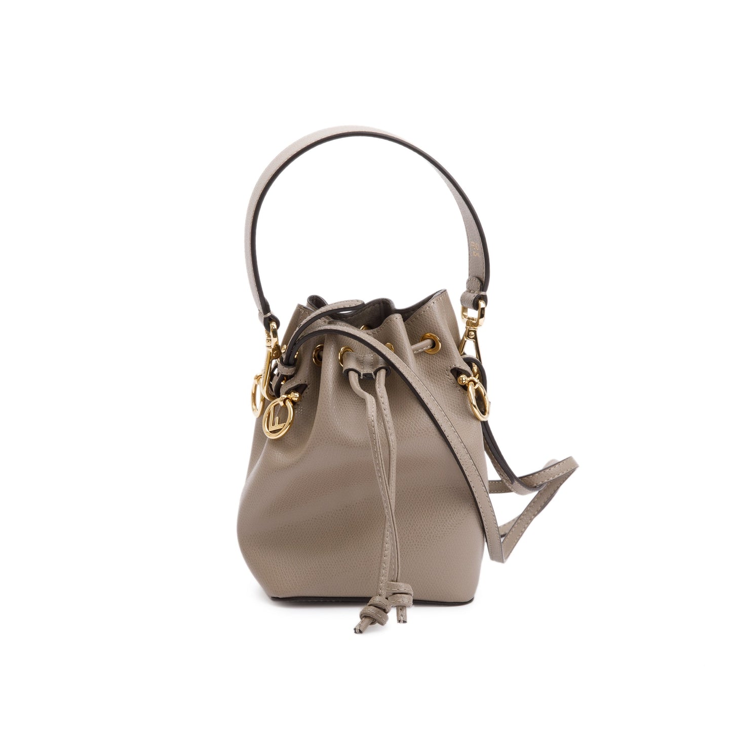 Fendi Taupe Calfskin Leather Mini Mon Tresor Bucket Bag