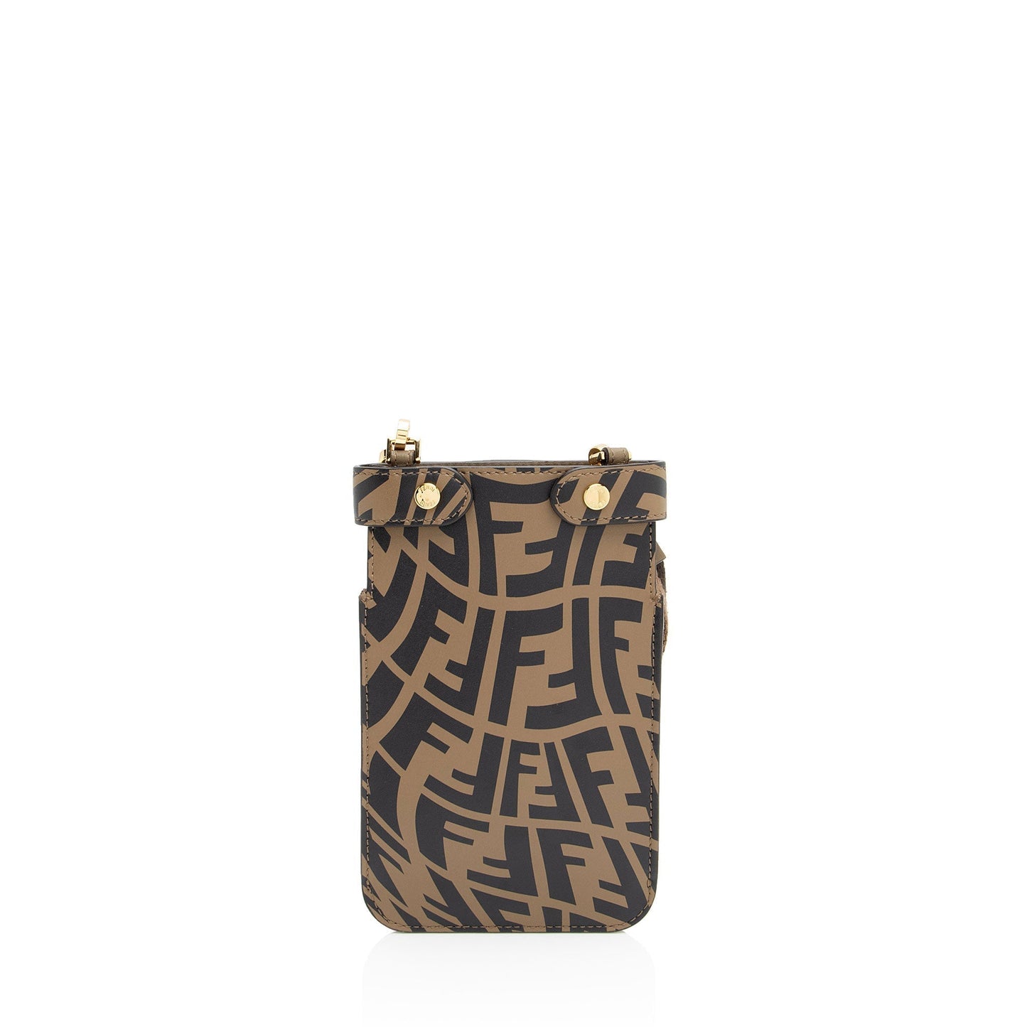 Fendi X Sara Coleman Leather Vertigo Peek A Phone Pouch (SHF-eqtLTR)