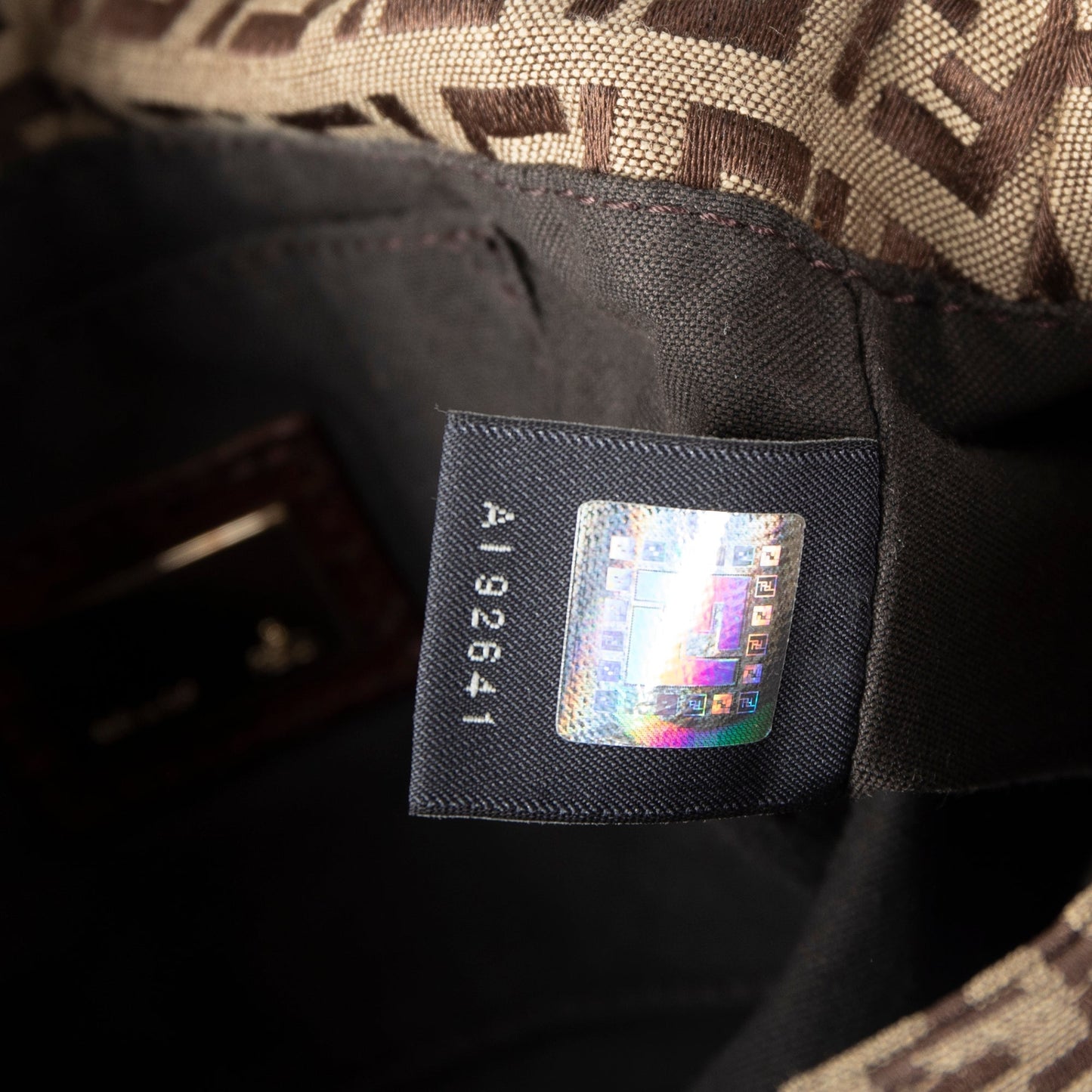 Fendi Zucchino Mini Mama Baguette Bag