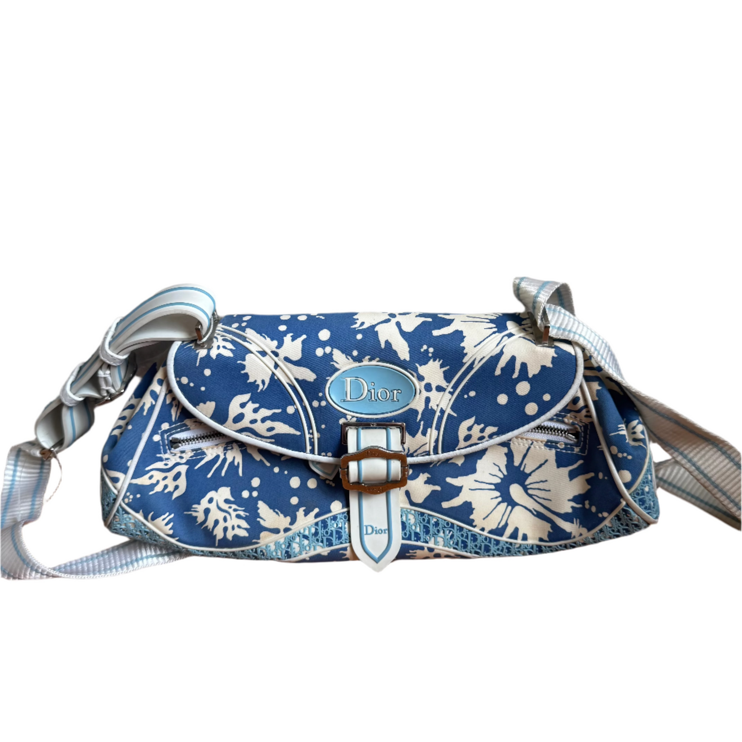 Dior   Surf Chick Shoulder Bag Blue and White Chinese Porcelain Print