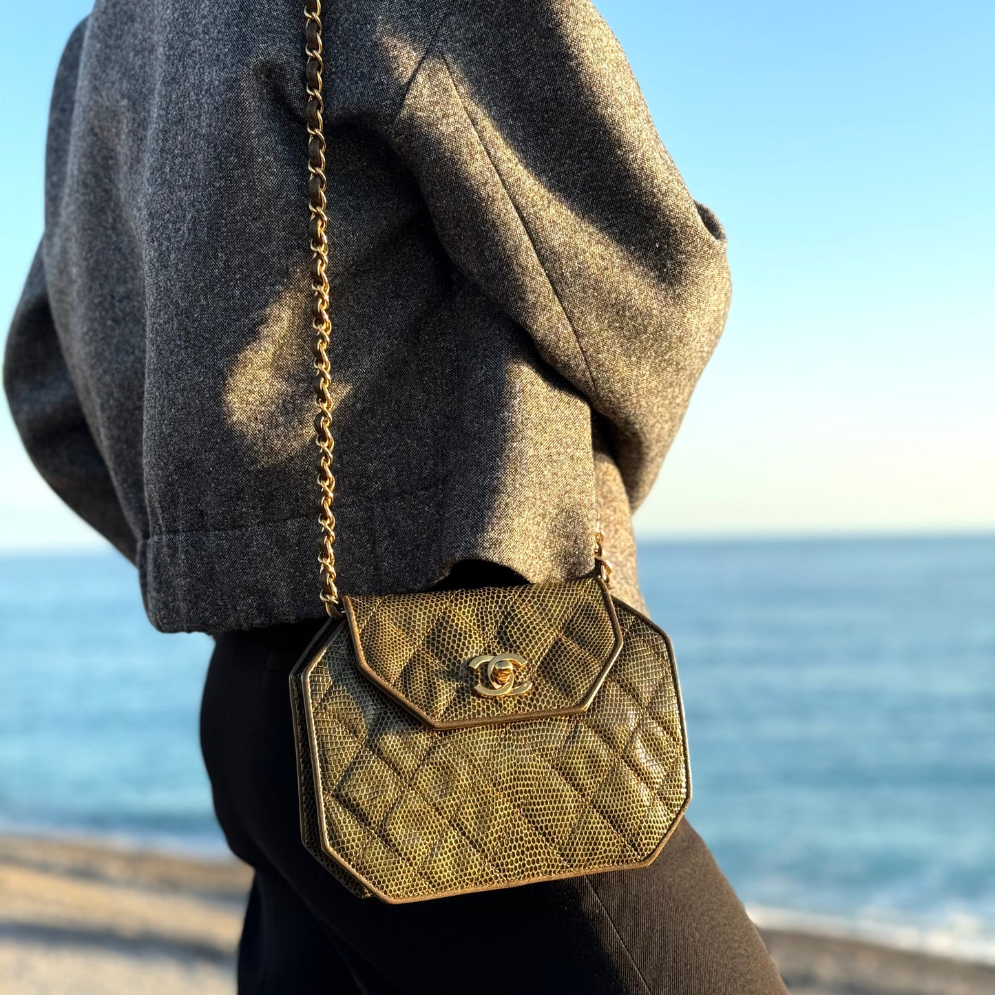 Chanel - Sac   en lézard