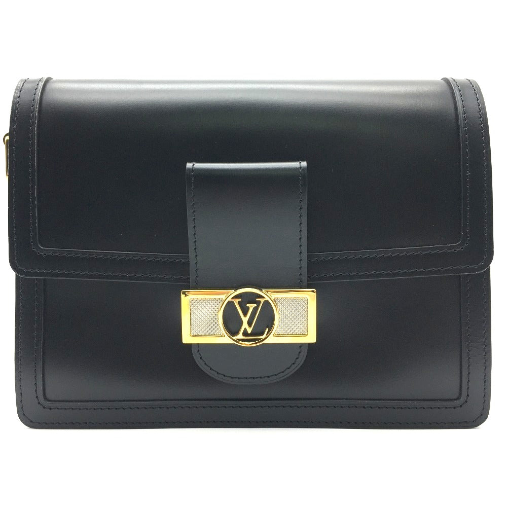 LOUIS VUITTON Shoulder Bag M55821 Calfskin black LV Lock Chain Dauphiné MM