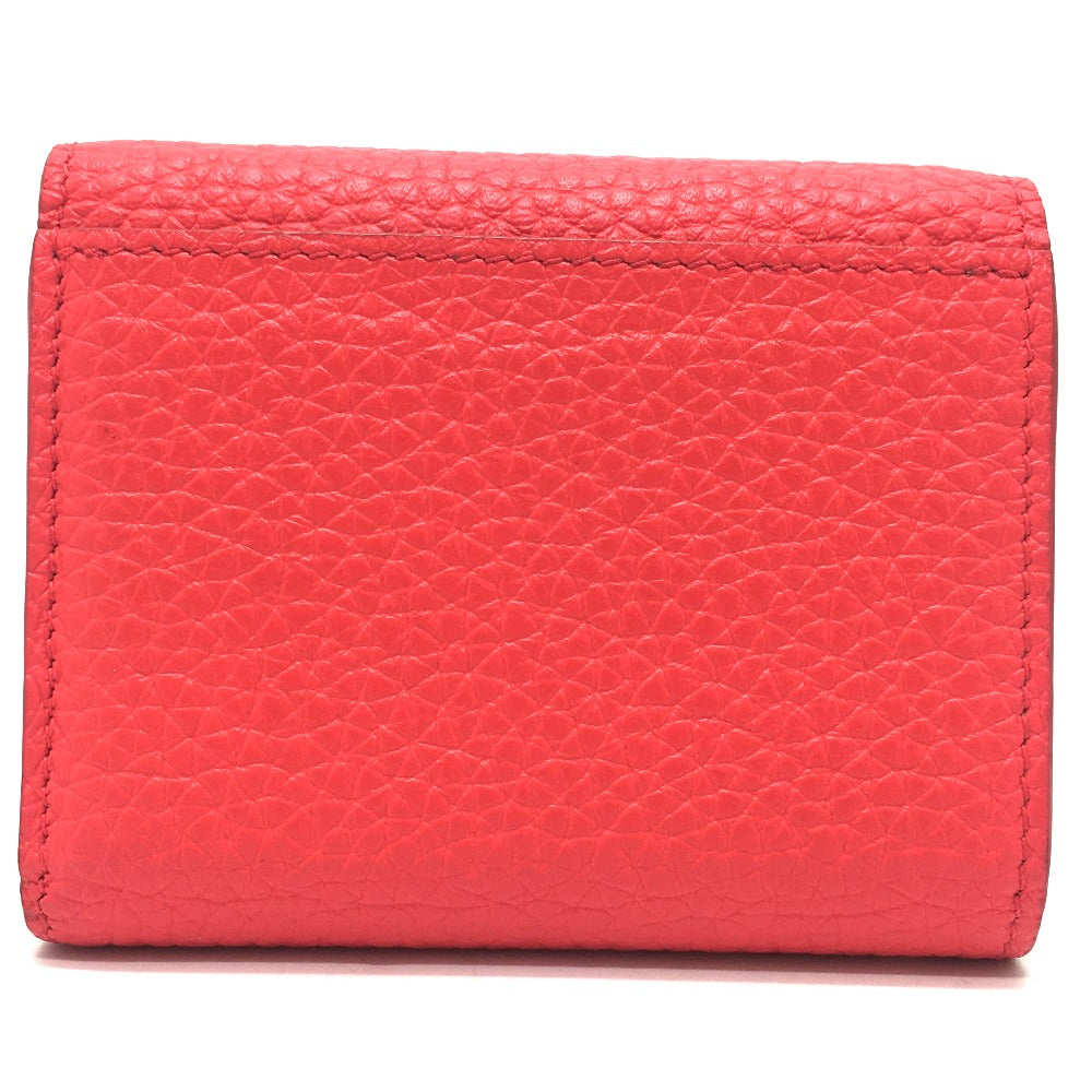 LOUIS VUITTON Trifold wallet M69069 Taurillon Clemence Leather Red Japan limited Portefeuille Capucines XS Women