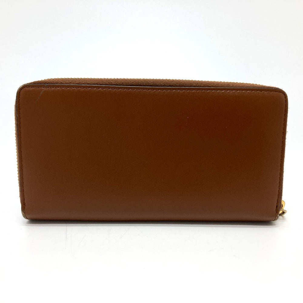 GUCCI Long Wallet Purse 547591 leather Brown Logo print unisex(Unisex)