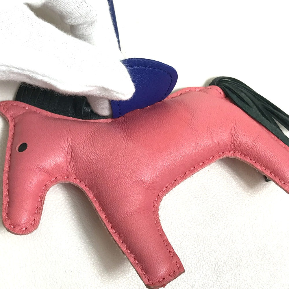 HERMES Bag charm bag strap Horse horse Rodeo Charm MM Anyo Miro pink x blue x gray Women  d
